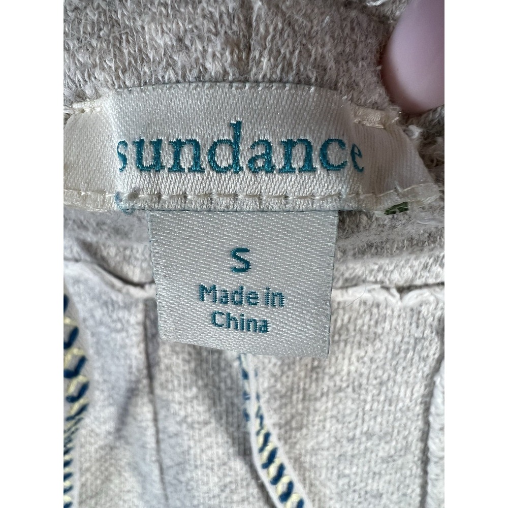 Sundance Sweatpants Womens Small Gray Fleece Cropped Lounge Raw Hem Cozy - Picture 8 of 10